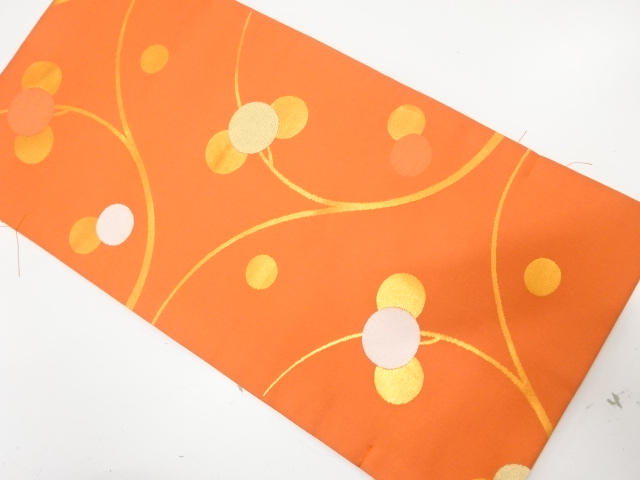 JAPANESE NAGOYA OBI / UNUSED / WOVEN ABSTRACT BRANCH UME